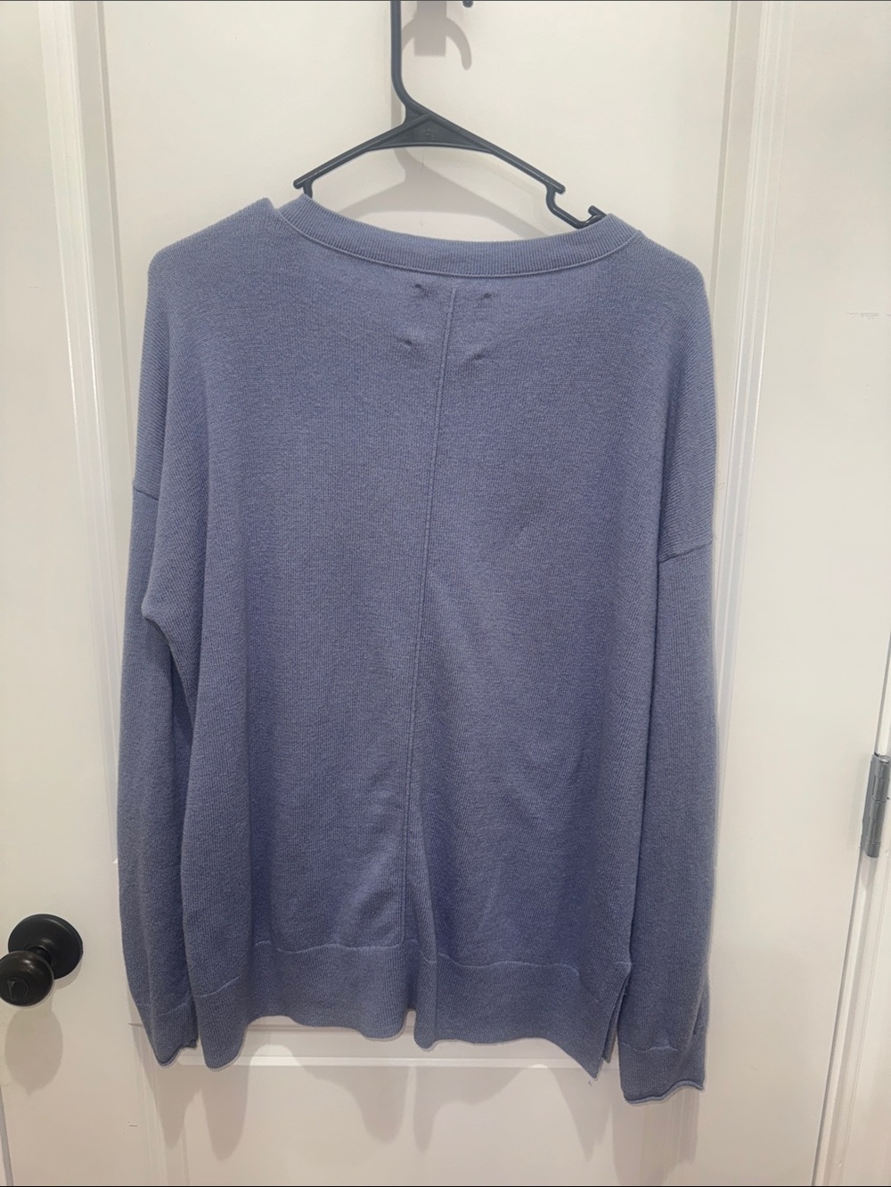 Lucky Brand Women's V-Neck Sweater in Dusty Blue - Picture 3 of 3